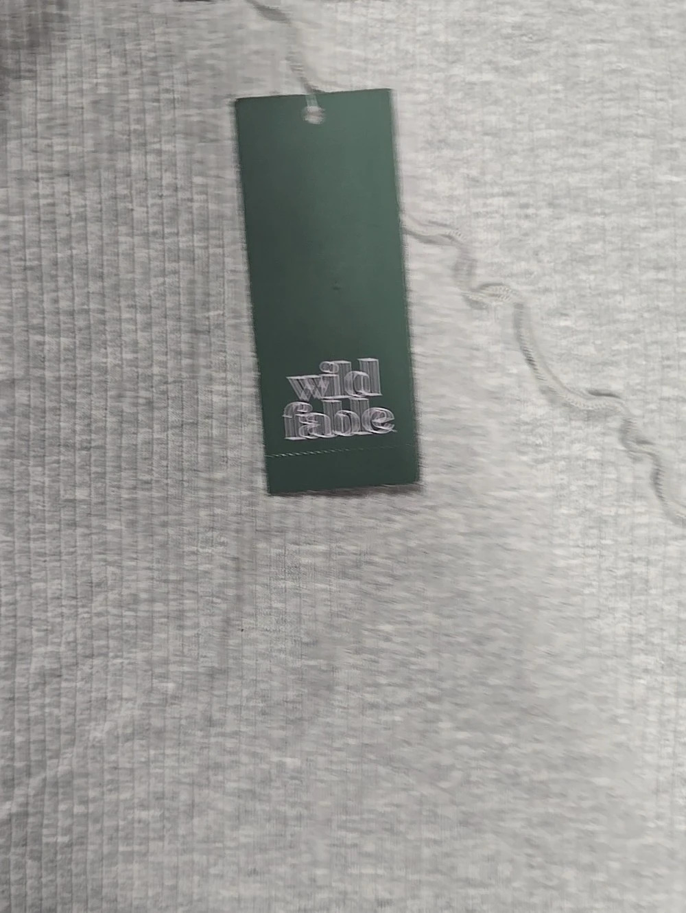 Wild Fable Ribbed Short Sleeve Top in Gray Size Large NWT - Picture 3 of 10